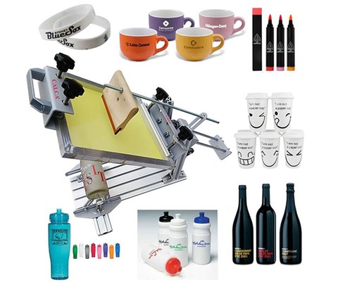 Calca Manual Cylinder Screen Printing Press for Pen / Cup / Mug / Bottle (with 10in Squeegee) ► Photo 1/6