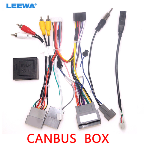 LEEWA Car Audio Radio 16PIN Android Power Calbe Adapter With Canbus Box and USB For Honda Vezel Fit XRV Media Wiring Harness ► Photo 1/6