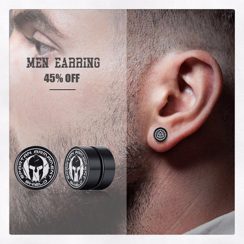 PIANO BLACK EARRINGS FOR MAN WOMAN FAKE CLIP NON PIERCED STUD EARRINGS ► Photo 1/6