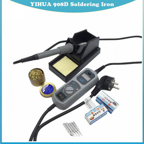 Original High Quality 220V/110V YIHUA 908D Soldering Iron Temperature Adjustable Electric Welding Soldering Iron with 5tip stand ► Photo 1/6