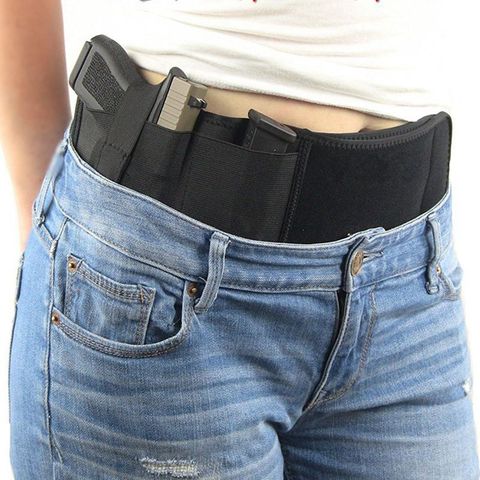 Right & Left Hand Elastic Belly Band Pistol Gun Holster For Glock 17 19 Colt 1911 HK usp compact P226 Beretta M9 Pistol cover ► Photo 1/6