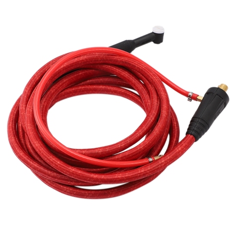 WP9F 4M Red Super Soft Hose Braided Air-Cooled Complete TIG Welding Torch 35-70 Connector ► Photo 1/6