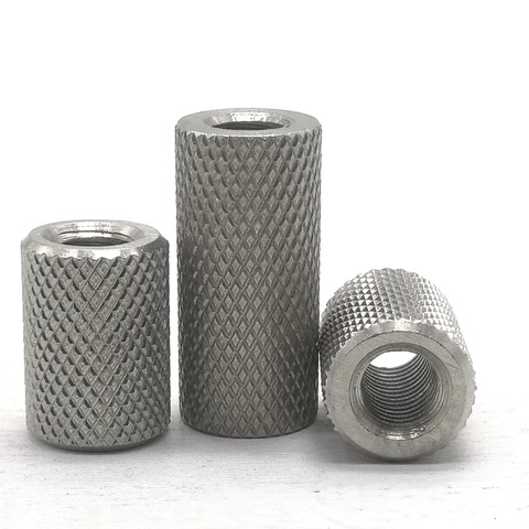 2pcs Knurled round coupling nut M3 M4 M5 M6 M8 M10 stainless steel Long extend knurled hand tighten nut ► Photo 1/2