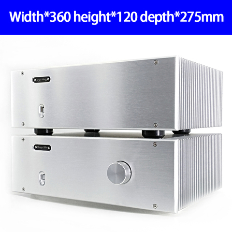 KYYSLB BZ3612AB 360*120*275mm Aluminum Class A Amplifier Chassis Box House DIY Enclosure with Feet Switch Amplifier Case Shell ► Photo 1/4