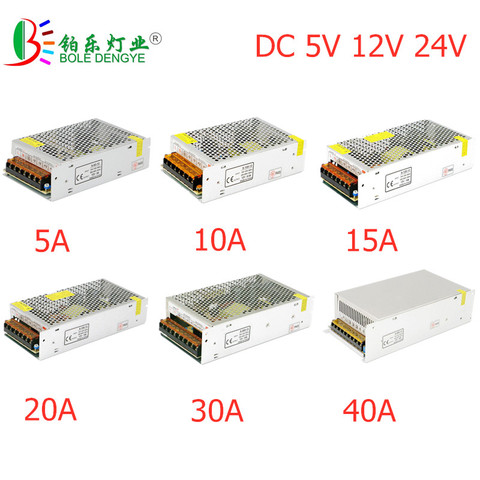LED Power Adapter Lighting Transformer AC 100V-240V To DC 5V 12V 24V Switching Power Supply 1A 2A 3A 5A 10A 20A 30A LED Driver ► Photo 1/6