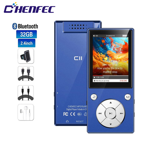 New Bluetooth MP3 Music Player Built-in Speaker with Metal TFT Screen Lossless Sound Player Support FM Radio SD Card up to 128GB ► Photo 1/6