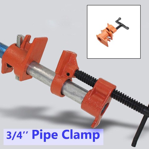 1/2 3/4inch Wood Gluing Pipe Clamp Set Cast Iron Heavy Duty Woodworking Carpenter Tool SUB Sale ► Photo 1/5