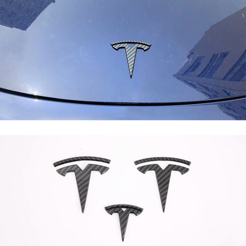 Tesla Model 3 Car Carbon Fiber Steering Wheel Decoration Cover Sticker