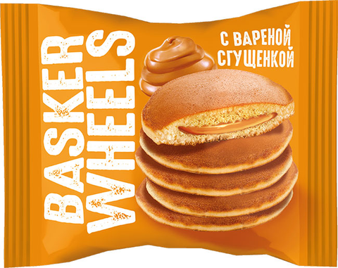 «Basker Wheels», pancake с вареной сгущенкой, 36 г ► Photo 1/1