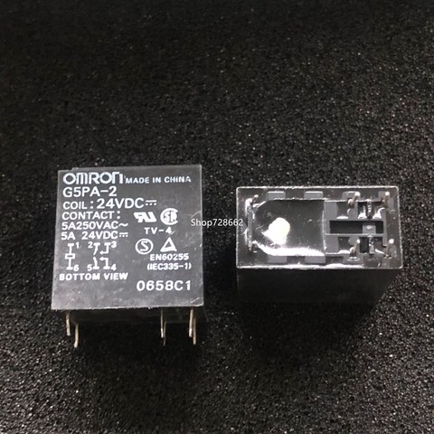 10pcs/lot  G5PA-2 G5PA-2-12VDC G5PA-2-24V G5PA-2-24 24V 5A 12VDC ► Photo 1/1