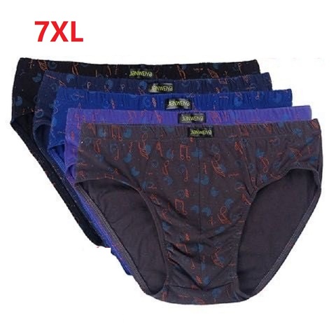 5pcs/lot 7XL 6XL 5XL 100% Cotton Men Briefs Comfortable Men Underwear Briefs Underpants Panties Male Male Underwear Comfortable ► Photo 1/4