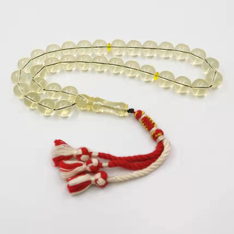 Blue Ambers Color Resin tasbih Muslim Bracelets Islam Rosary handmade Kuwait Fashion 33 45 51 66 99 prayer beads ALLAh Misbaha ► Photo 1/6