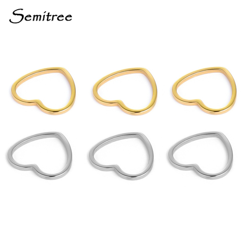 Semitree 20pcs 12mm Heart Charms Stainless Steel  Bracelet Connectors Earrings Findings DIY Jewelry Making Handmade Accessories ► Photo 1/6