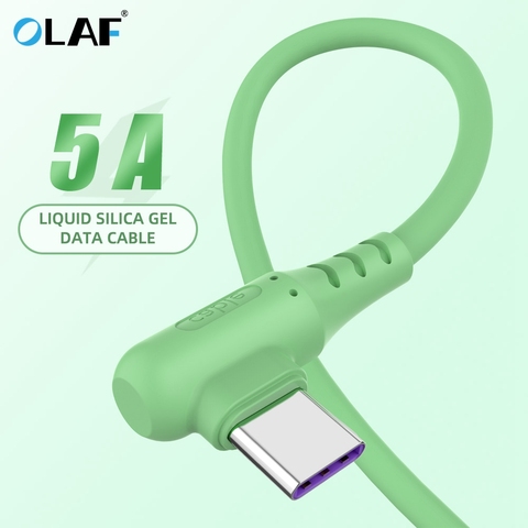 Olaf 5A Liquid USB Type C Cable USB-C Mobile Phone Fast Charging USB Charger Cable for Samsung Galaxy S9 Huawei Xiaomi USB-C ► Photo 1/6