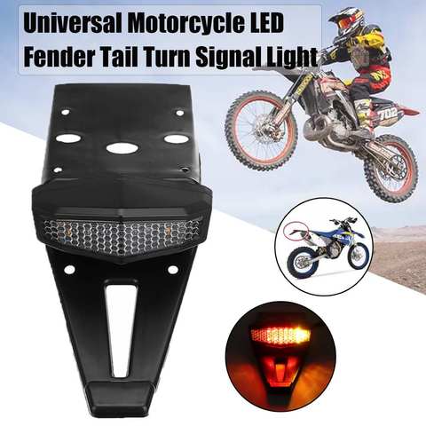 Universal Motorcycle ATV LED Rear Tail Brake Stop Indicator Signal Lamp Turn Signal Light For Bobber for KTM Enduro Dirt Bike ► Photo 1/6