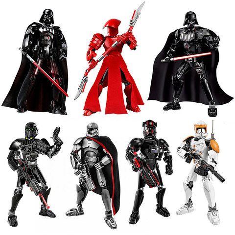 Star Wars Buildable Figure Darth Vader Stormtrooper Chewbacca Kylo Ren Boba Fett  Action Figure Christmas Gifts Toy For Kids ► Photo 1/6