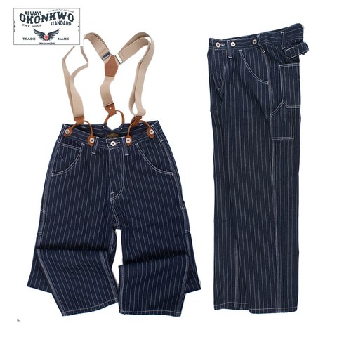 New Wide Leg Striped Jeans Outdoor Trekking Climbing Cycling Fishing Hiking Sport Travel Loose Railway Overalls Motorcycle Pants ► Photo 1/6