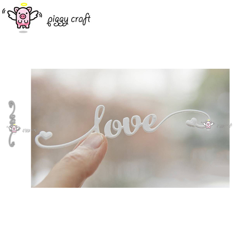 Piggy Craft metal cutting dies cut die mold Love letter heart strip Scrapbook paper craft knife mould blade punch stencils dies ► Photo 1/1