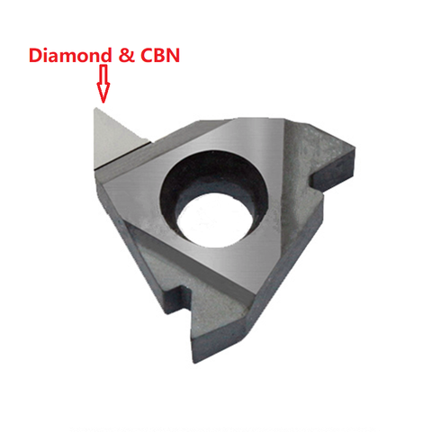 Diamond PCD internal external threaded cutter insert threading tool CBN carbide turning lathe cutter 16ER IR AG60 A55 22IR 22ER ► Photo 1/6