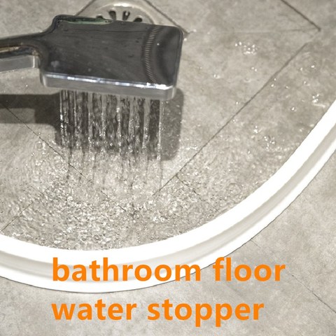 bathroom floor water stopper Collapsible Shower Threshold Bath Home Kitchen  Water Dam Retention Wet Separation door seal ► Photo 1/6