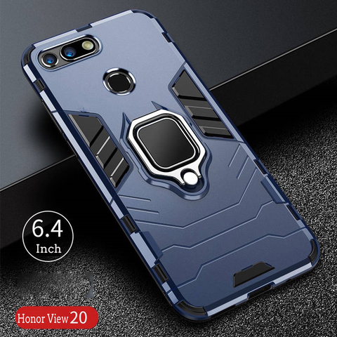 For Honor View 20 Case Armor PC Cover Finger Ring Holder Phone Case For Huawei Honor View20 V20 Case Durable Shockproof  Bumper ► Photo 1/6