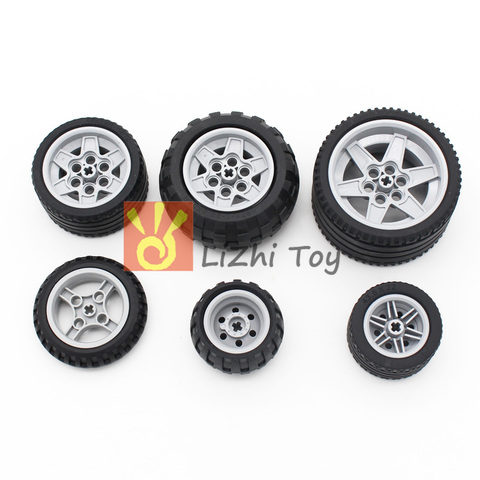 Technic Blocks Parts Tire Cars Wheel Educational Toys Compatible Building Blocks Technic Robot Car Bulk Building Bricks ► Photo 1/3