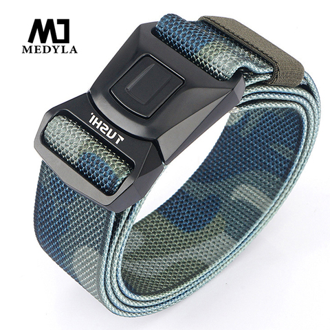 MEDYLA Official Genuine Tactical Belt metal Buckle Military Belt Soft Real Nylon Sports Accessories Men Christmas Gift BLL2035 ► Photo 1/6
