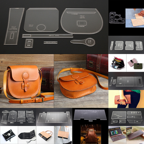 1pcs Acrylic Leather Craft DIY Wallet Bag Circle Corner Pattern ► Photo 1/6