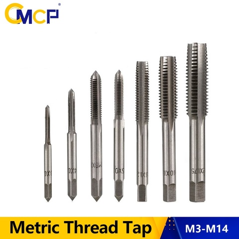 CMCP Right Hand Metric Thread Taps M3 M4 M5 M6 M7 M8 M10 M12 M14 HSS Screw Tap Drill Bit Straight Flute Screw Thread Tap Drill ► Photo 1/6