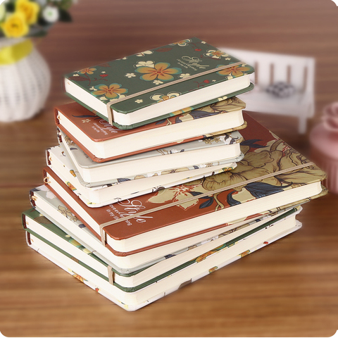 2022 Sharkbang Kawaii Vintage Flower Strappy Notebook Journal Bullet Monthly Weekly Planner Agenda Papelaria School Stationery ► Photo 1/5