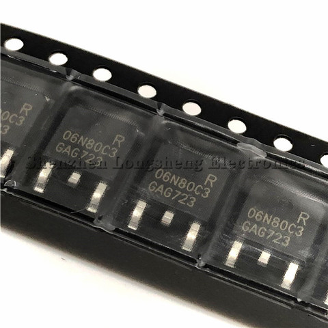 10PCS/LOT 06N80C3 SPD06N80C3 TO-252 800V 6A  Field effect ► Photo 1/1