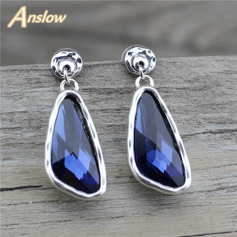 Anslow 2022 New Design French Trendy Lovers Couples Fashion Jewelry Retro Elegant Lady Irregular Crystal Women Earrings LOW0047E ► Photo 1/5