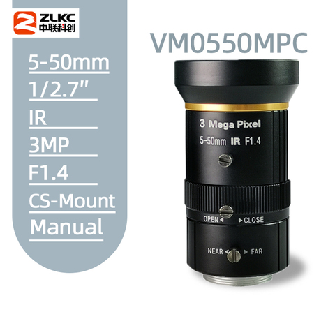 Box Camera Lens 5-50mm Zoom Lens 3.0 Megapixel Manual Iris CCTV Lens 1/2.7