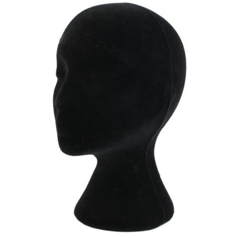 Female Styrofoam Mannequin Black Wig Glasses Hat Display Stand Popular Foam Head Model Storage Holders White 1PC ► Photo 1/4