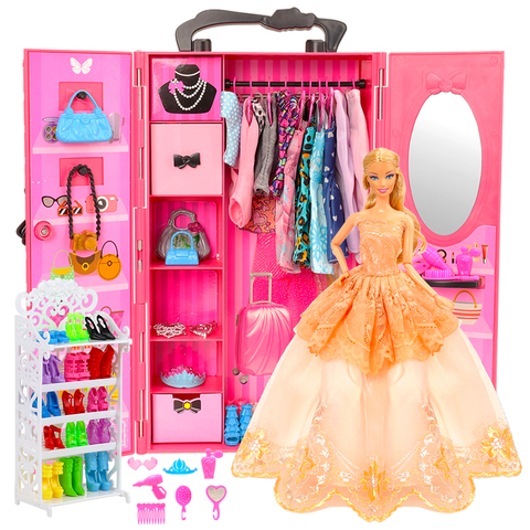 Barbies Doll House Furniture Many Different Types Of Wardrobe For Barbies  Doll Clothes Storage 72 Pcs/Set Doll Accessories ,Toys - AliExpress