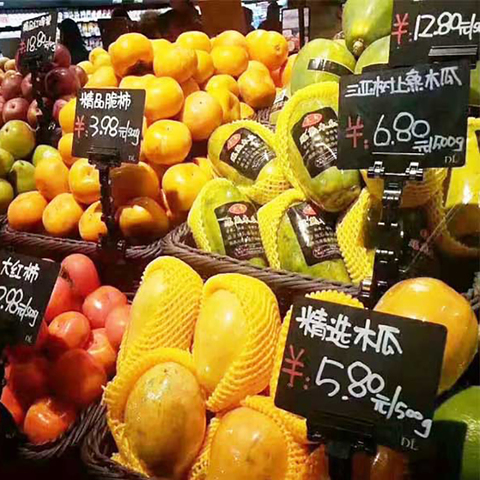 1set Erasable Black Price Tag Card Supermarket Shop Fruit Promotions Talker Board Mechanical thumb Clip Display Holder ► Photo 1/6
