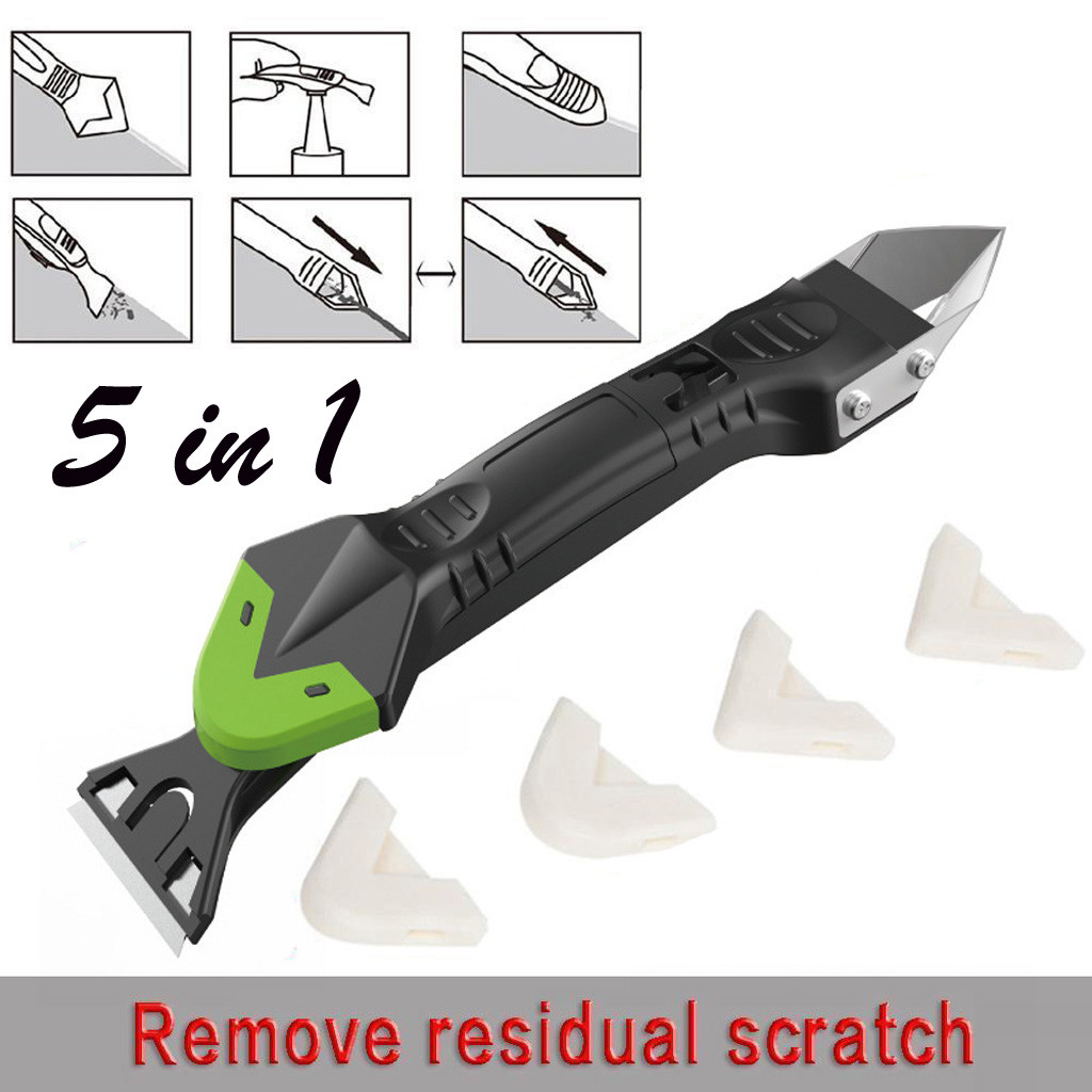 5Pcs Scraper Tool Kit Grouting Set Smoothing Trowel Grout Remover Silicone  Joint Filler Smoothing Spatula for sealant Cleaning