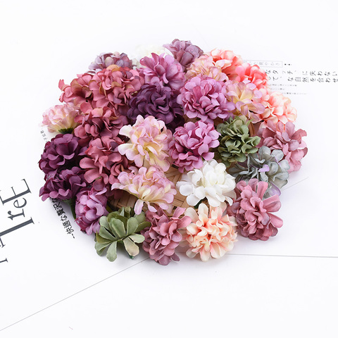 20 Pieces Fake Carnation Wedding flower head christmas scrapbooking home decor bridal accessories clearance artificial flowers ► Photo 1/6