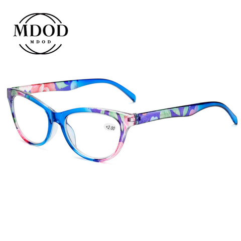 Cat Eye Reading Glasses Frame Women Men Lightweight Presbyopic Printing Reading Glasses + 1.0 +1.5+2.0+2.5+3.0+3.5+4.0 ► Photo 1/5