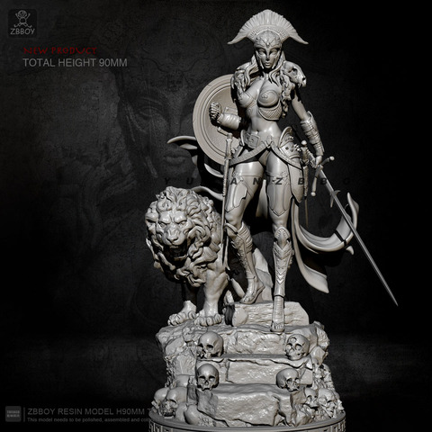 90mm Resin Fgiure Kits Goddess model Self-assembled TD-2327 ► Photo 1/5