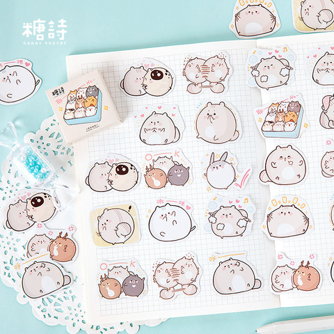 45pcs Hamster Friends Kawaii Stickers Scrapbooking Journal Diy Diary Album Stick Label Hand Book Decorative ► Photo 1/5