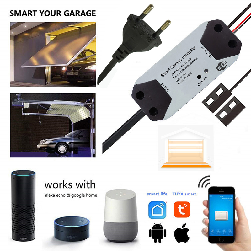 Buy Online Wifi Smart Switch Garage Door Opener Smart Home Door Controller Remote Controller For Alexa For Google Home For Tuya Control Alitools