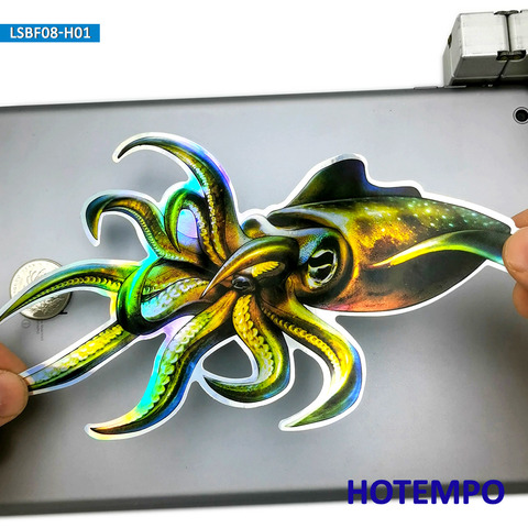 7.87inch 20cm Big Size Inkfish Laser Shining Fishing Giant Squid Architeuthis Outdoor Stickers for Laptop Luggage Car Stickers ► Photo 1/6