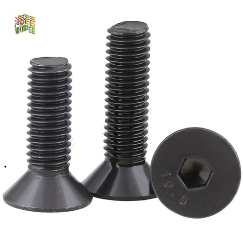 M2 M2.5 M3 M4 M5 M6 M8 M10 Din7991 Carbon steel Bolt DIY Hexagon Hex Socket Flat Head Countersunk Screw Black Furniture screws ► Photo 1/2