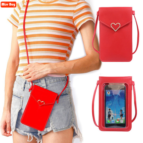 Universal Touch Screen Mobile Phone Bag For Samsung/iPhone/Huawei/HTC/LG Wallet Case Outdoor Shoulder Bags Cover Handbag Pouch ► Photo 1/6