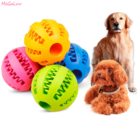 Pet Dog Cat Training Interactive Rubber Ball Pet Puppy Teething Treat Clean Bite Toy Practical Durable Training Rubber Ball ► Photo 1/6