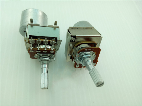 1pcs/lot Spot Japan ALPS 148-type tap B10K B100K with a dual motor potentiometer A50K 8 handle length 20MMF ► Photo 1/1