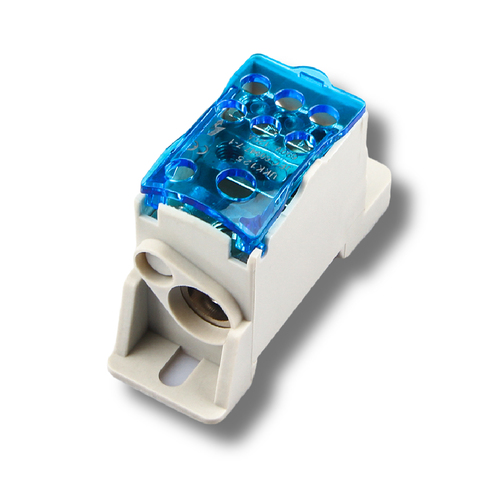 Din Rail Terminal Block One in Six Out Power Distribution Block Universal Electric Wire Connector Junction Box UKK125A ► Photo 1/6