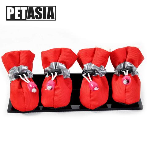 PETASIA New Winter Pet Dog Shoes 4Pcs/Set Large Dog's Boots Cotton Waterproof Non Slip XS XXXL for bulldog Eight Color Pet Shoes ► Photo 1/6