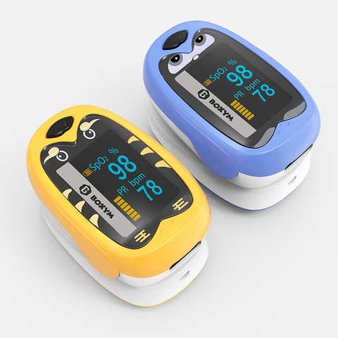 BOXYM Baby Finger Pulse Oximeter Pediatric Oximetro De Dedo SpO2 PR OLED Rechargeable Children kids Pulsioximetro ► Photo 1/6